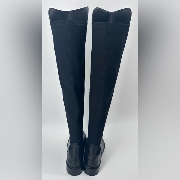 New $950 STUART WEITZMAN 5050 BOOT STRETCH LEATHER OVER THE KNEE BLACK 7.5 S4829 - Picture 5 of 16